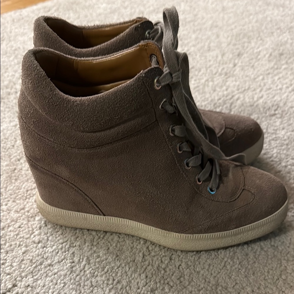 Via Spiga Samaire Suede Wedge Sneakers